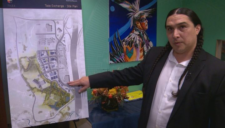 Bryce Starlight, Canderel’s vice-president of development, talks about future developments on Tsuutʼina Nation on Wednesday, Oct. 23, 2019.