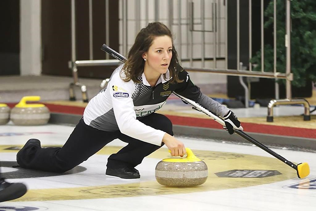 Curler Aly Jenkins is seen in this undated handout photo. There's been an outpouring of love and support for a promising Saskatchewan curler who died this week from complications that arose during the birth of her third child.
