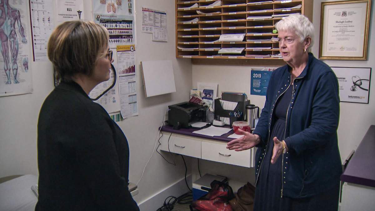 “There is a huge need for people to take care of patients,” Leahey says from her tiny clinic in Yarmouth, N.S.