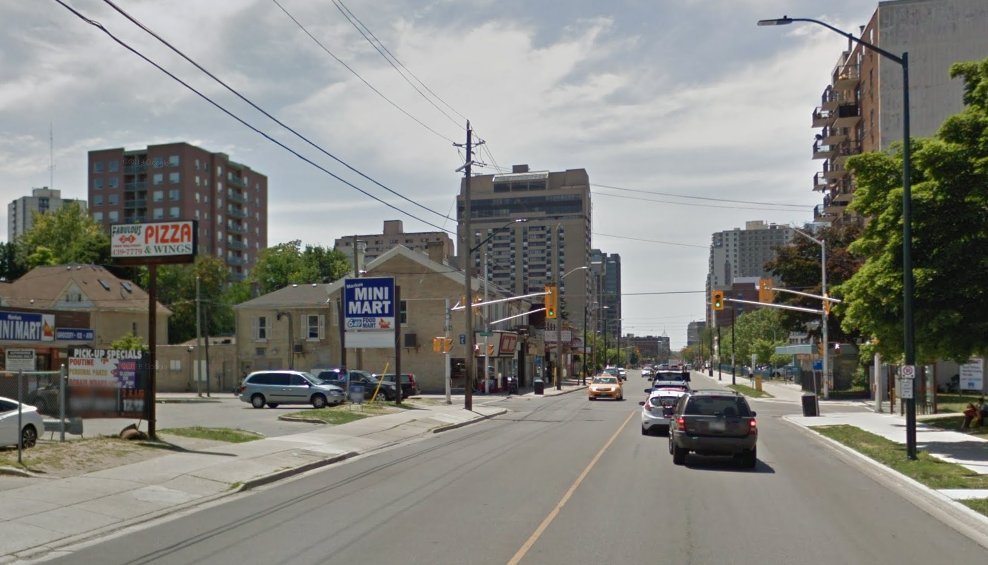 The intersection of Dundas and Maitland streets.