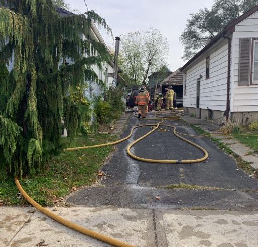 London fire crews responded to a blaze at a home on Egerton Street Monday morning.