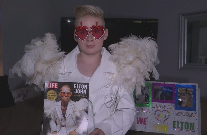 Elton John gave Calgarian Christopher Talbot the glasses he was wearing at a recent concert in Saskatoon.