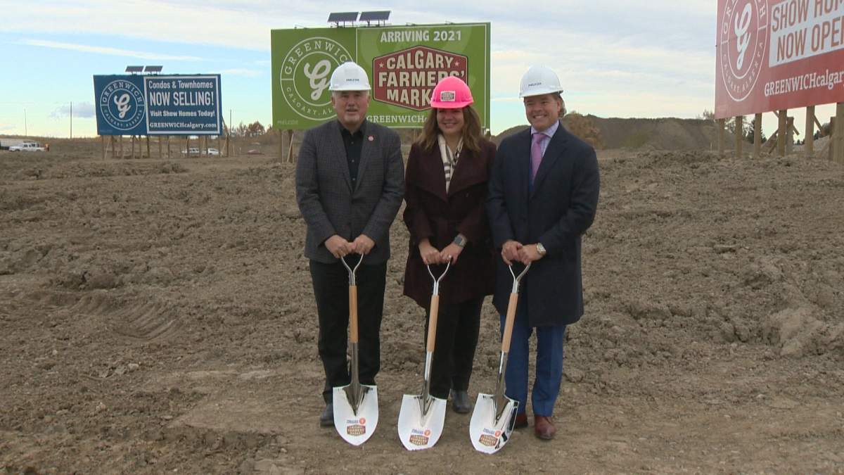 Official groundbreaking at the second Calgary Farmers' Market.