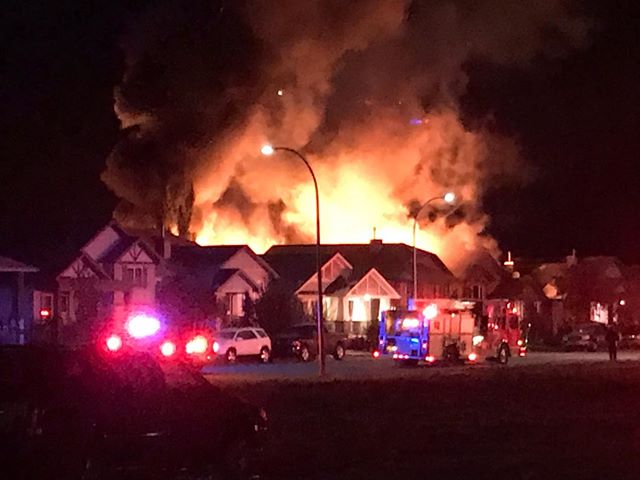 House fire in Legacy Ridge, North Lethbridge.