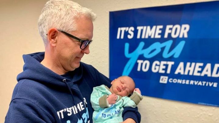 Gary Vidal’s grandson Nathaniel was born during the 2019 federal election campaign.