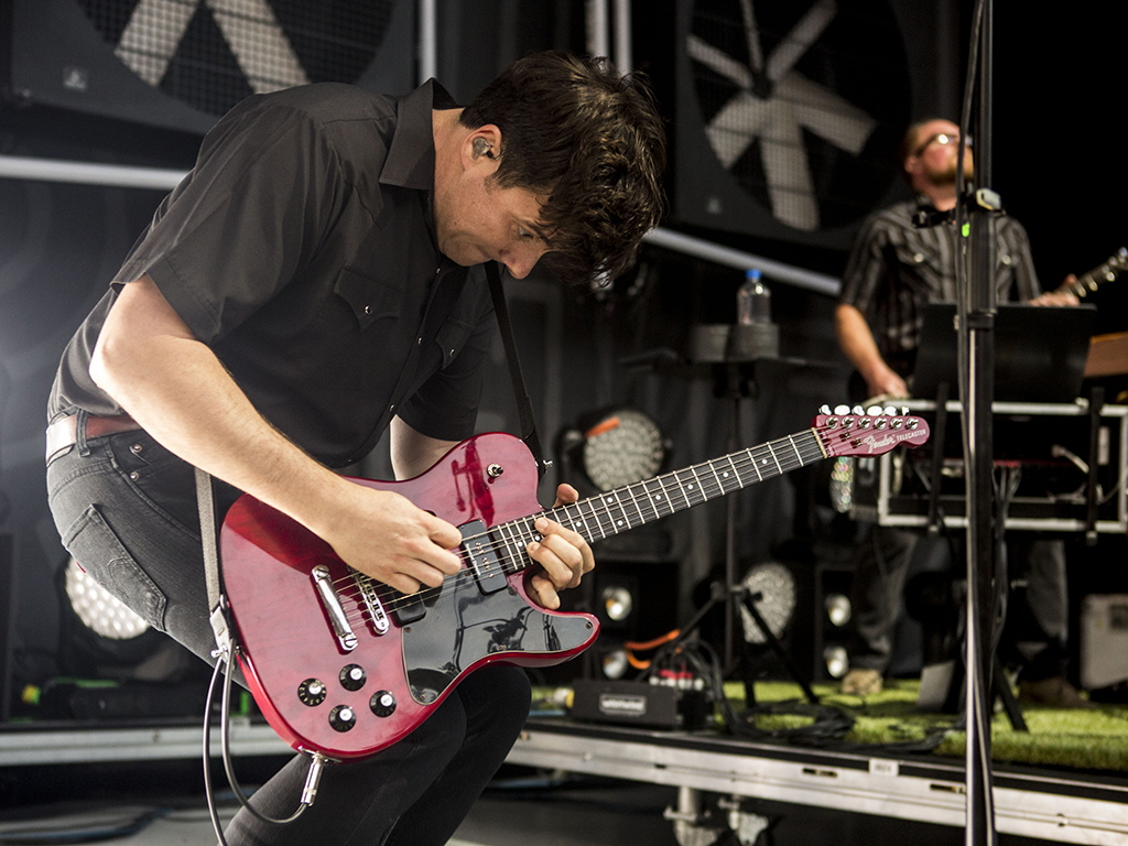 Jim Adkins of the band Jimmy Eat World performs at The Greek Theatre on June 14, 2019 in Los Angeles, Calif.