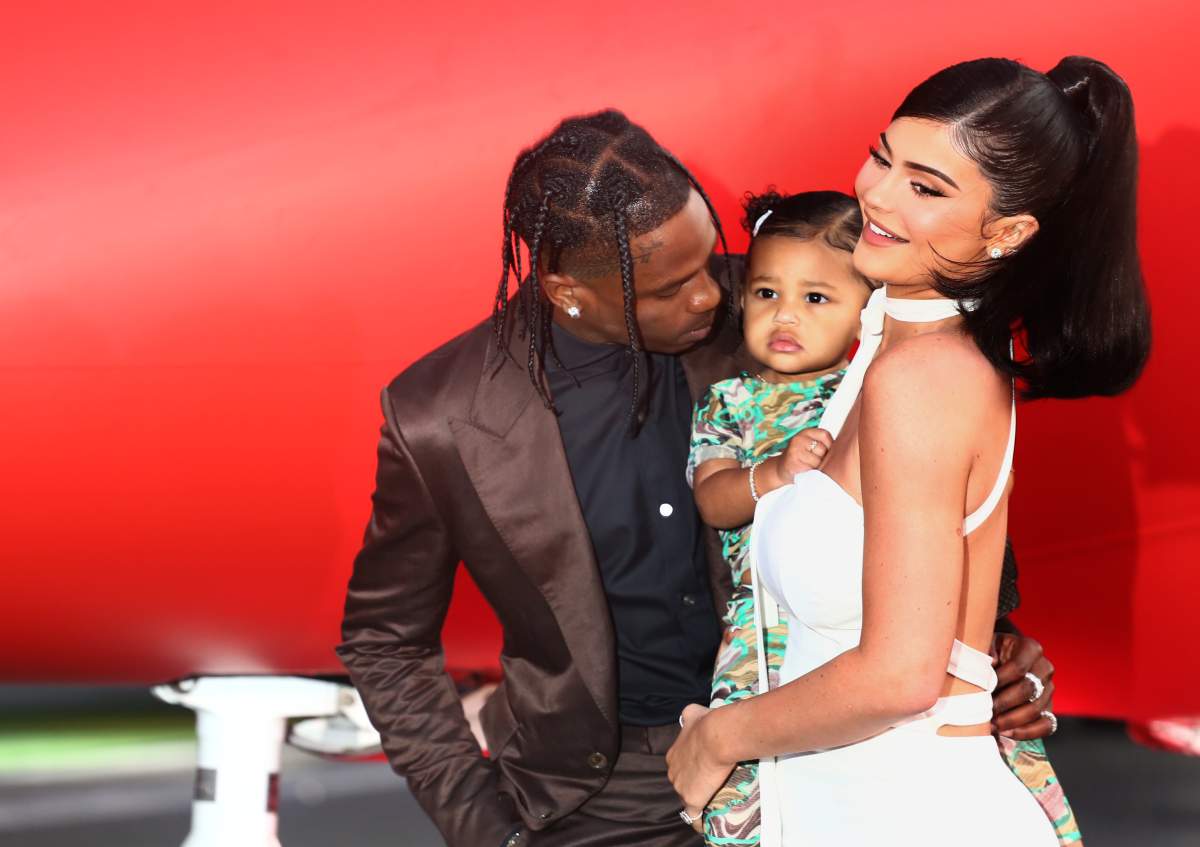 Travis Scott and Kylie Jenner attend the ‘Travis Scott: Look Mom I Can Fly’ Los Angeles premiere at The Barker Hanger on Aug. 27, 2019 in Santa Monica, Calif. (Photo by Tommaso Boddi/Getty Images for Netflix)
