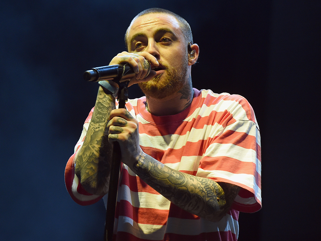 Mac Miller performs on Camp Stage during day 1 of Camp Flog Gnaw Carnival 2017 at Exposition Park on Oct. 28, 2017 in Los Angeles, Calif.