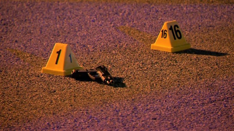 Calgary police investigate a shooting in the community of Evergreen on Wednesday, Oct. 30, 2019.