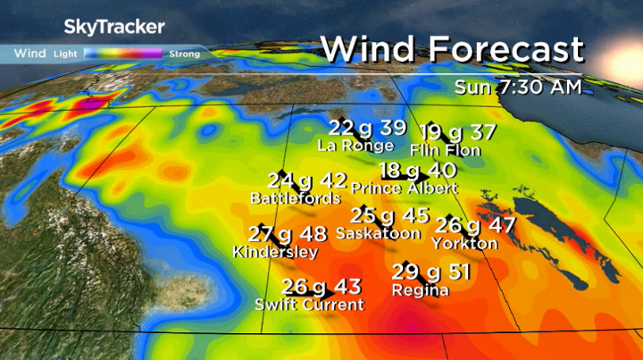 Gusty west-northwesterly winds stick around for the entire first weekend of October.