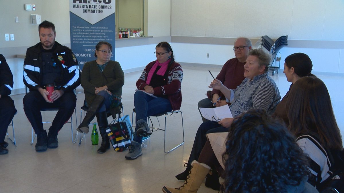 Lethbridge residents met at a Alberta Hate Crimes Committee meeting Tuesday. 