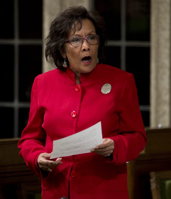 In this file photo, Liberal member of Parliament for Vancouver Centre Hedy Fry rises during question period in the House of Commons in Ottawa, Nov. 28, 2014.