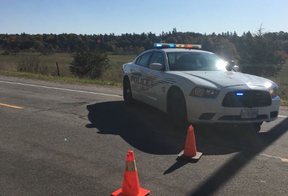 Kingston Police closed a section of Highway 2, east of CFB Kingston after a hit and run that left a pedestrian with serious injuries Friday morning.