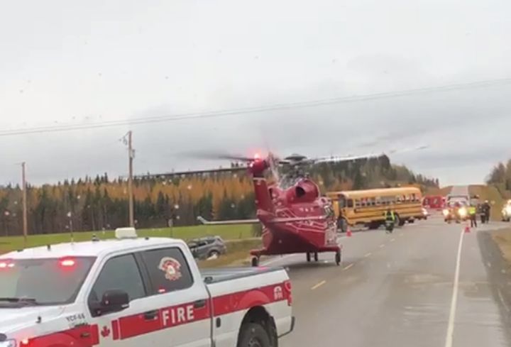 RCMP said officers were called to the crash at Highway 753 and Range Road 534 shortly before 4:30 p.m.