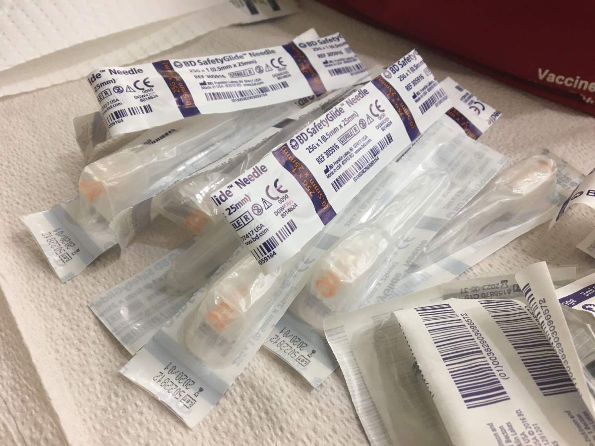 File shot of the influenza vaccine taken in Edmonton on Oct. 28, 2019.