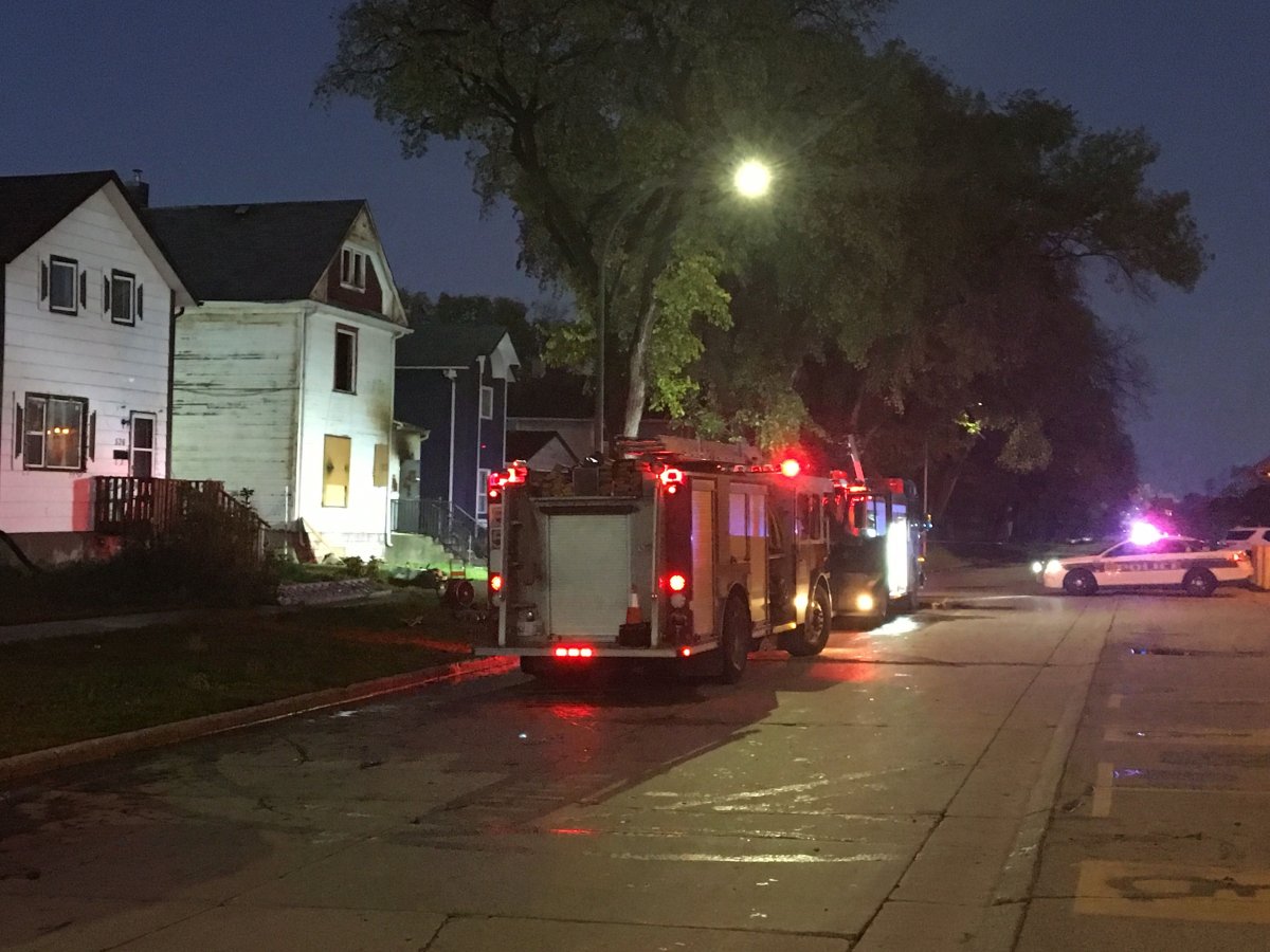 A fire on Ross Avenue Tuesday closed the street.