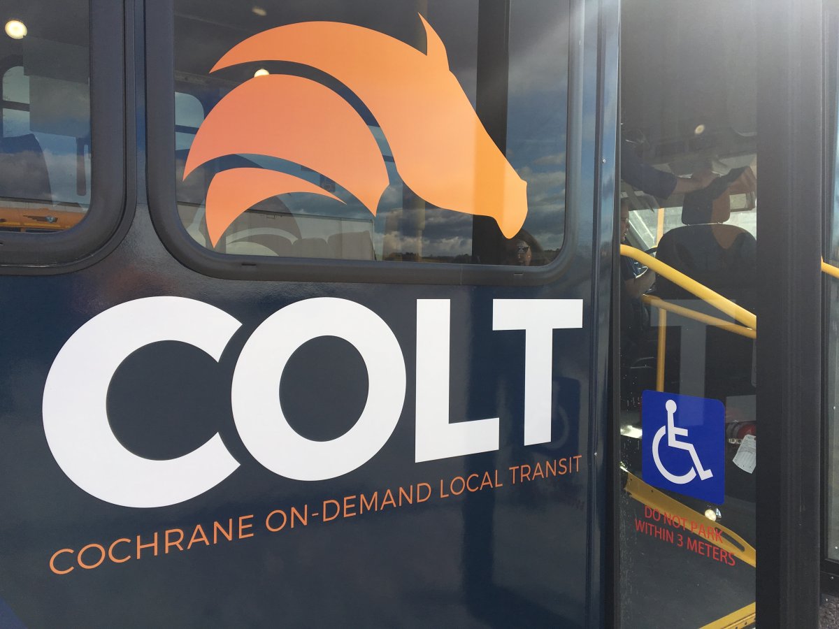 The Town of Cochrane launched Cochrane On Demand Transit (COLT) buses in October 2019.