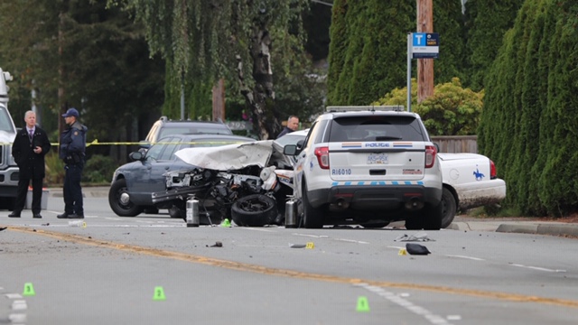 Man steals RCMP cruiser from Richmond hospital, crashes into 3 other ...