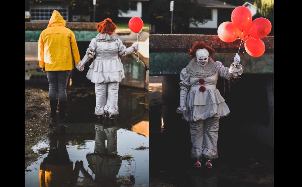 The Oklahoma couple took photos in a drainage ditch to re-enact a scene from the ‘It’ film.