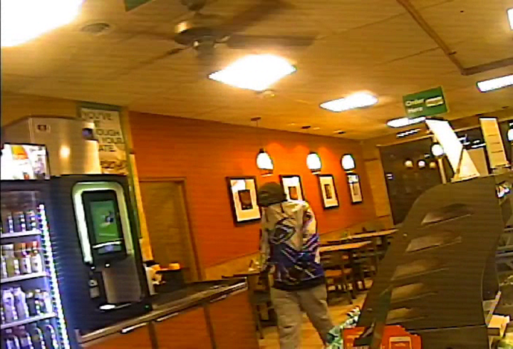 Another view of the robbery suspect.