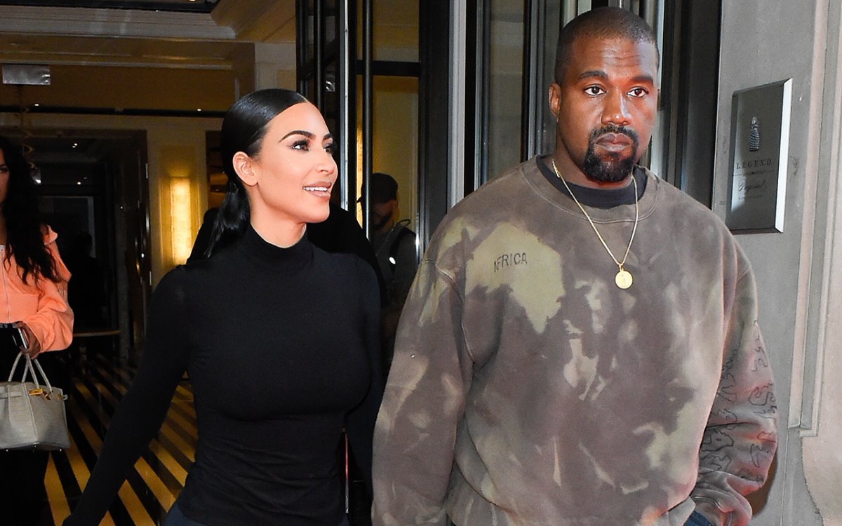 Kanye West and Kim Kardashian are seen outside the mark hotel on May 7, 2019 in New York City.
