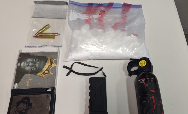 Saskatchewan RCMP said a search turned up 1.1 pounds (0.5 kilograms) of meth, 3.7 grams of crack cocaine and over $5,000 in cash.