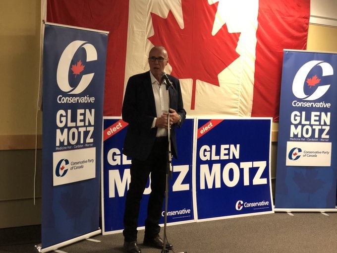 Medicine Hat-Cardston-Warner Conservative incumbent delivers his acceptance speech Monday.