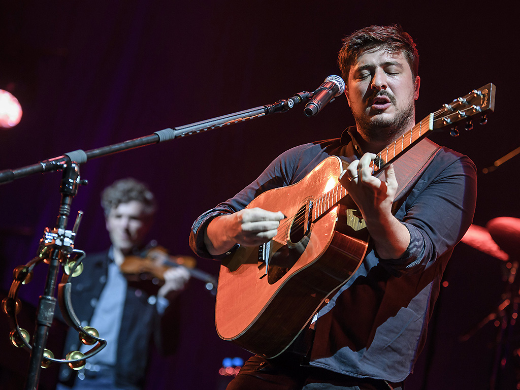 Marcus Mumford of Mumford and Sons performs at the Lollapalooza Festival in Hoppegarten near Berlin, Germany, on September 9, 2017. 