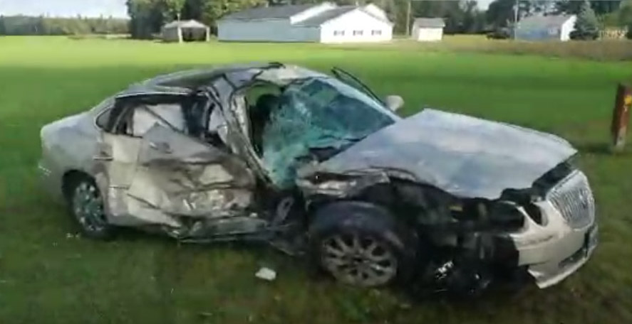 OPP in Norfolk County say a man had to be extricated from a sedan after a crash with an SUV.