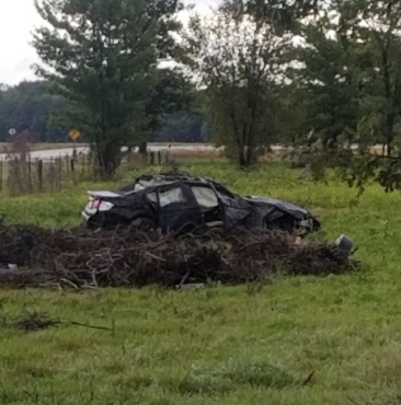 Three people died in a single-vehicle collision near Petrolia on October 4, 2019.