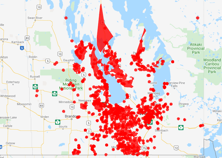 The Cleanup Begins Power Slowly Being Restored Manitobans Begin To   Outages Map 