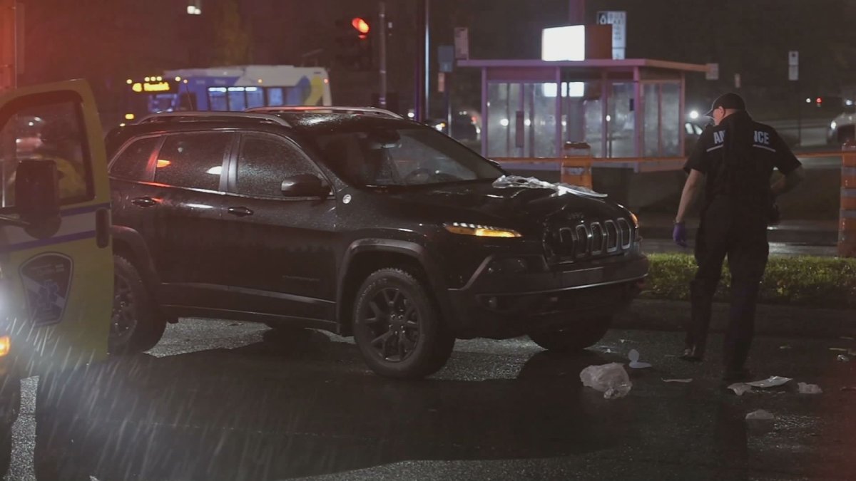 Montreal police are investigating an early morning crash in which a pedestrian was struck on Maurice-Duplessis Boulevard.