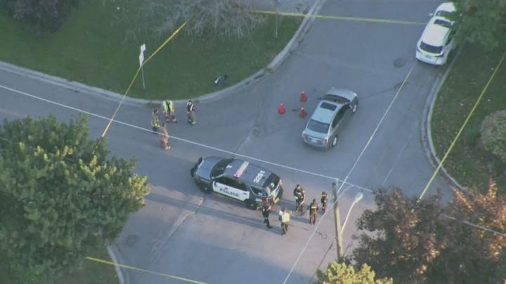 Police said the collision happened in the area of Avenue Road and Haddington Avenue.