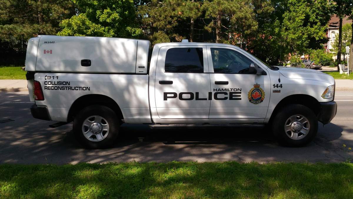 Hamilton police say a motorcycle rider suffered lower-body injuries after a crash on Sunday night on Barton Street.