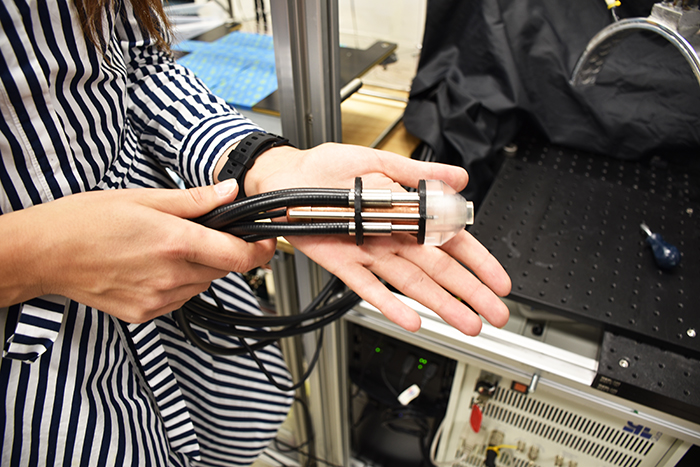 Lawson researchers have developed a hand-held photoacoustic imaging probe to be used during breast conserving surgery.