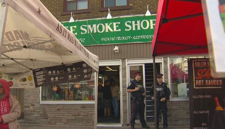 Peel police say three people were seriously injured following a stabbing in an apartment building above a business in Brampton. 