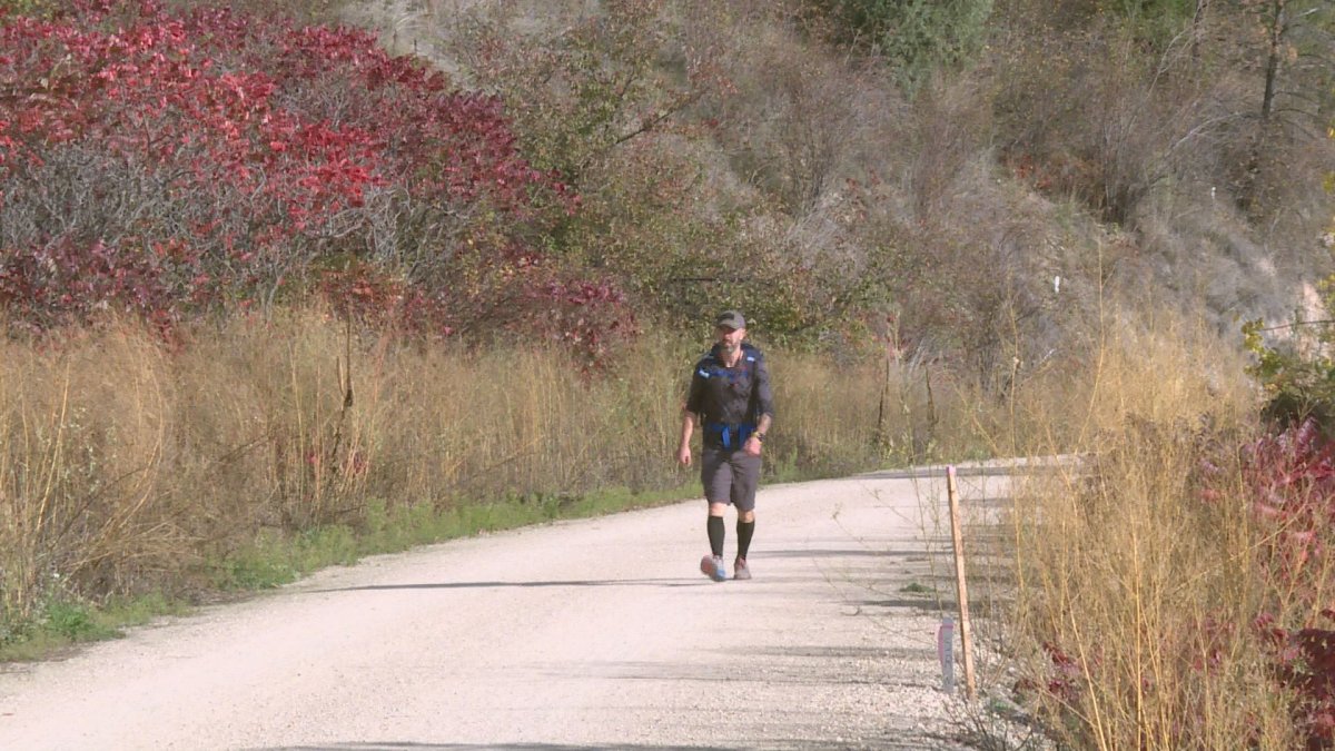 RCMP Sgt. Rob Farrer began his 239-kilometre journey for PTSD awareness among first responders on Sunday morning. It ended Tuesday afternoon.