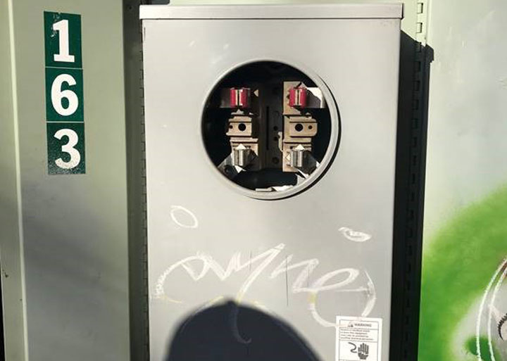 SaskTel says three of its cabinets were vandalized this month in Moose Jaw and Saskatoon.