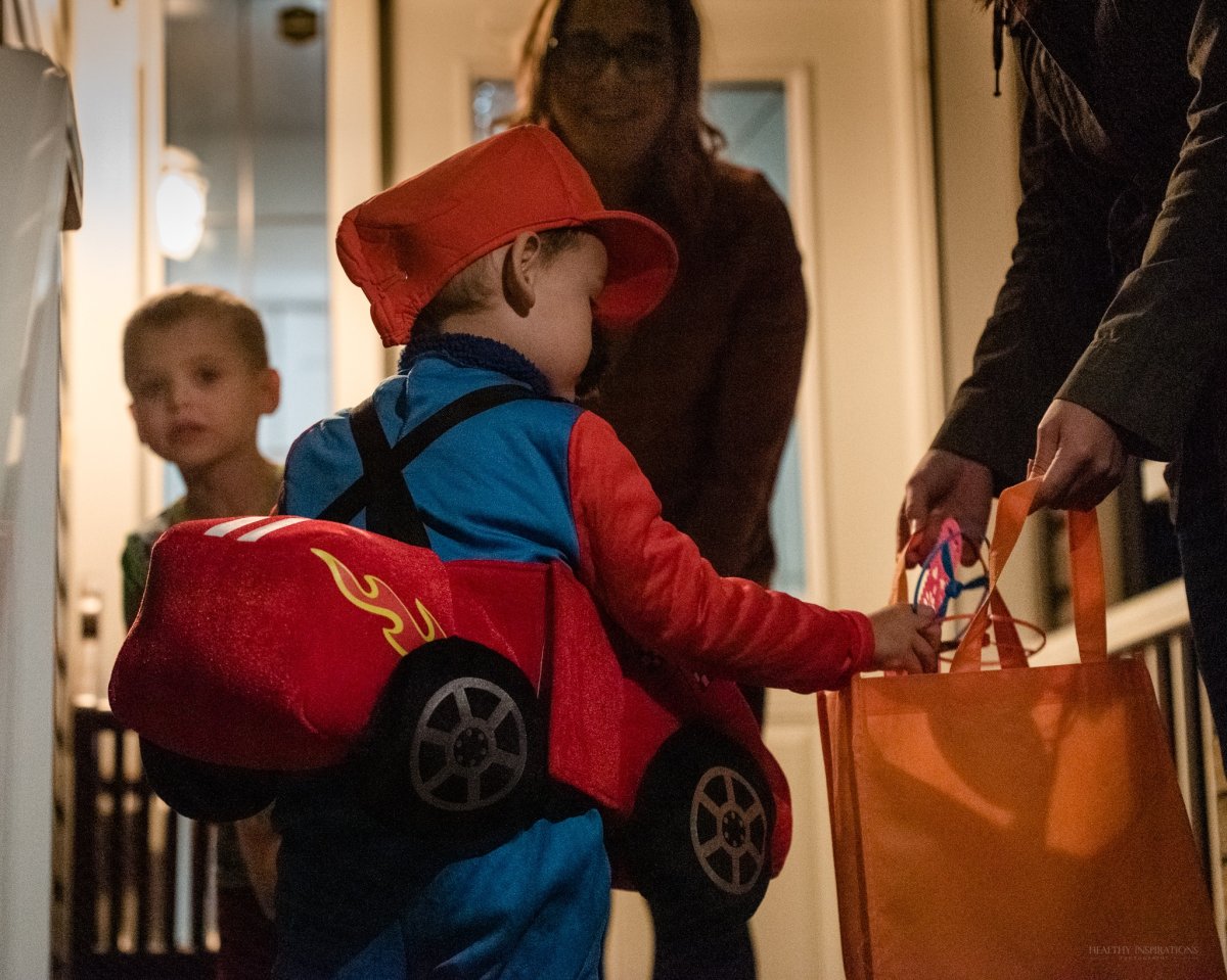 A child dressed as Mario from Nintendo takes part in a sensory Halloween event in Spruce Grove on Oct. 30, 2019. 