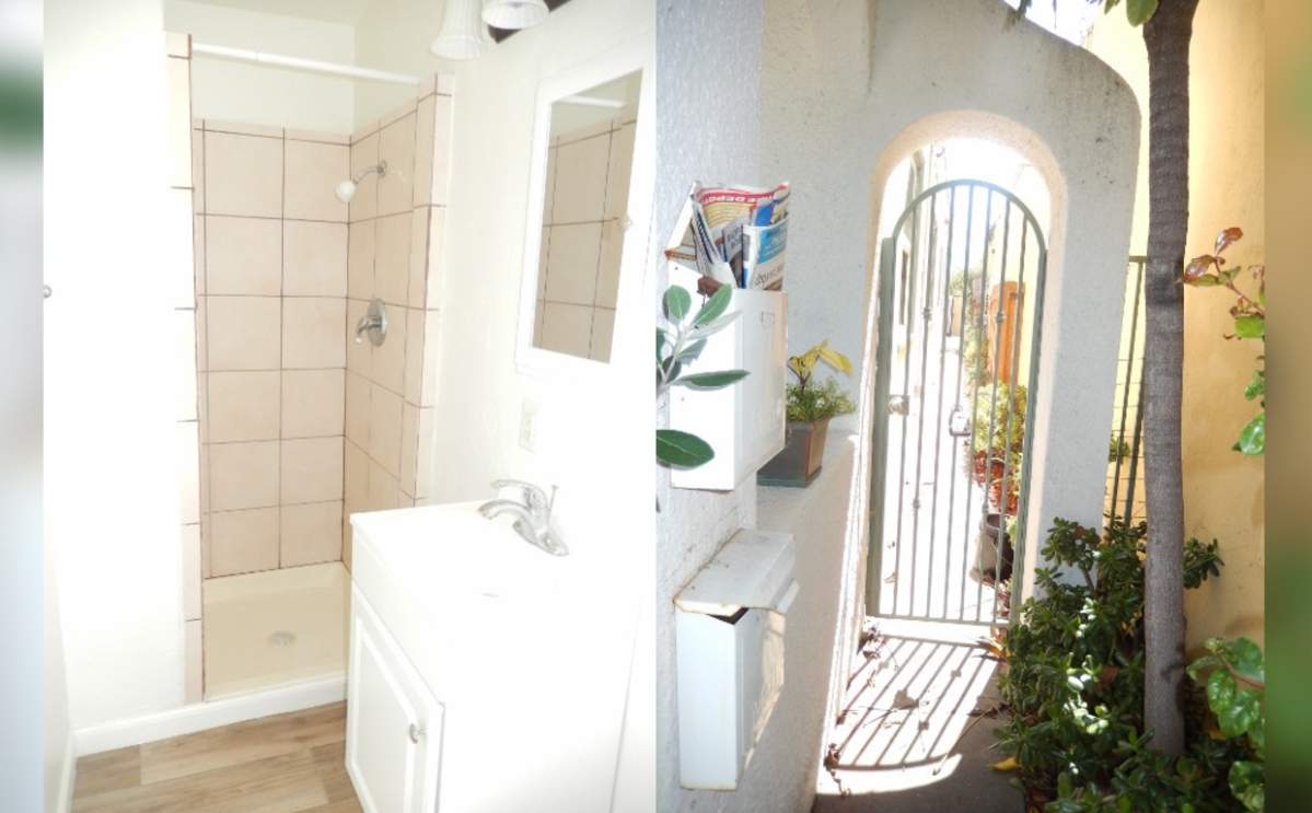 The studio space also has a bathroom with full plumbing.