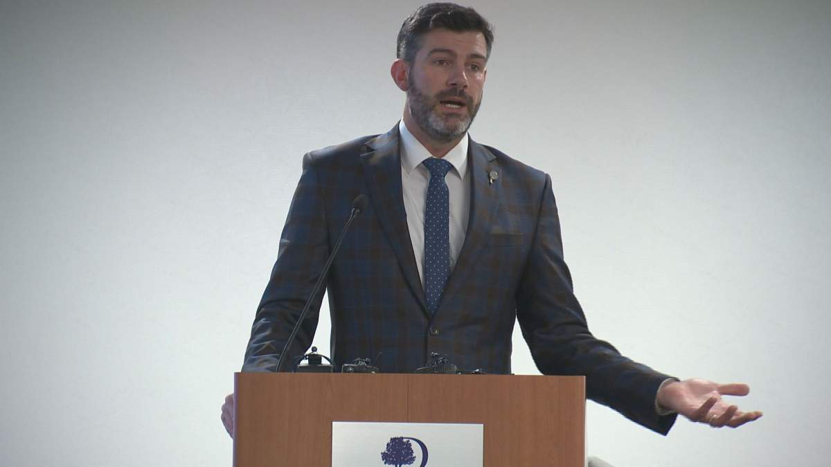Mayor Don Iveson speaks at the Smart Cities Council Readiness Workshop on Oct. 9, 2019.