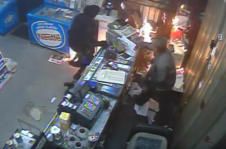 The video, which was released on Monday, shows what happened at the depanneur on Sept. 24.
