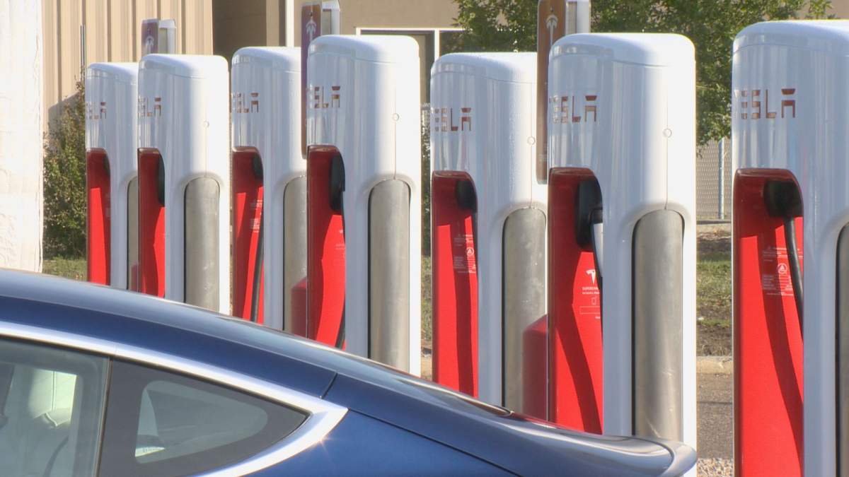 Eight V3 Tesla Superchargers have been installed in Regina. 