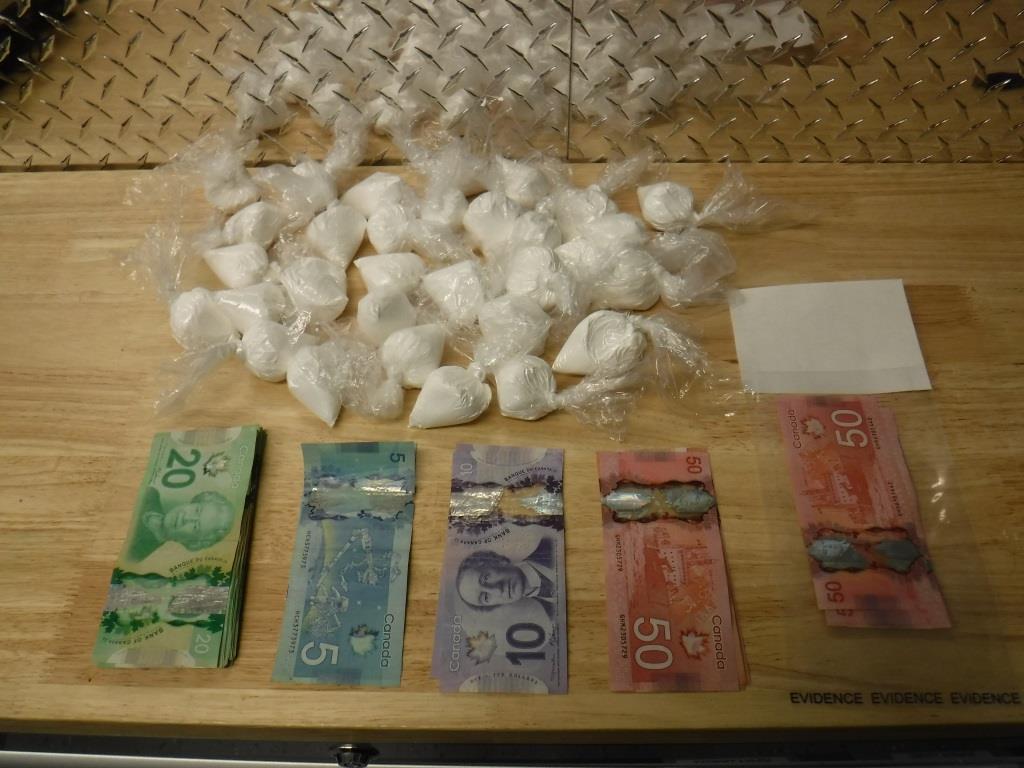 Cocaine and cash seized by Thompson RCMP.