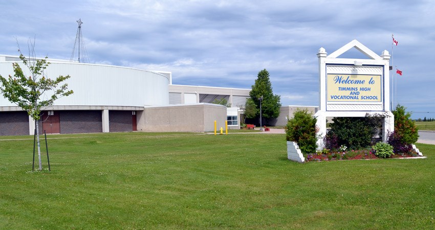 Timmins High and Vocational School Front View