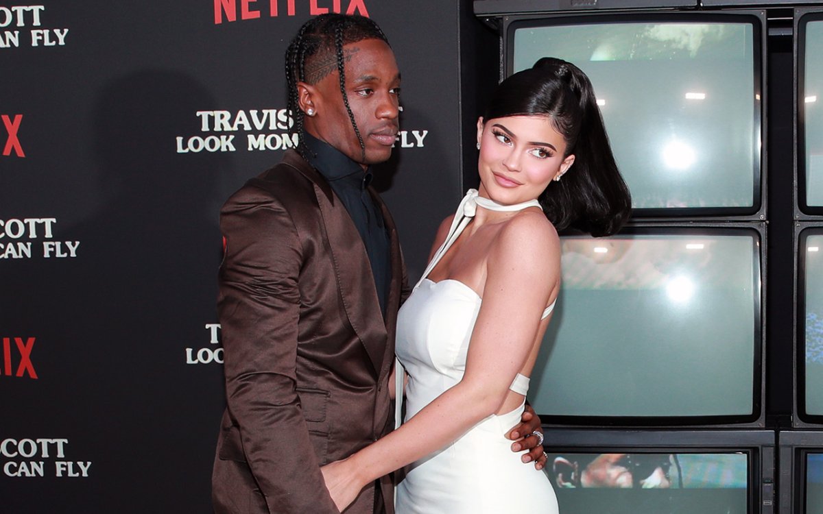 (L-R) Travis Scott and Kylie Jenner attend the premiere of Netflix's 'Travis Scott: Look Mom I Can Fly' at Barker Hangar on Aug. 27, 2019 in Santa Monica, Calif.