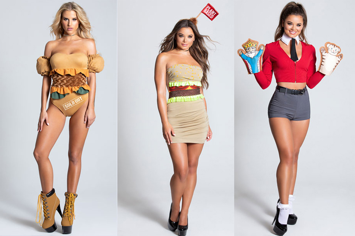 Yandy’s Sold-Out Chicken Sandwich, Beyond Burger and Nicest Neighbour costumes are shown in these images from the company’s website.