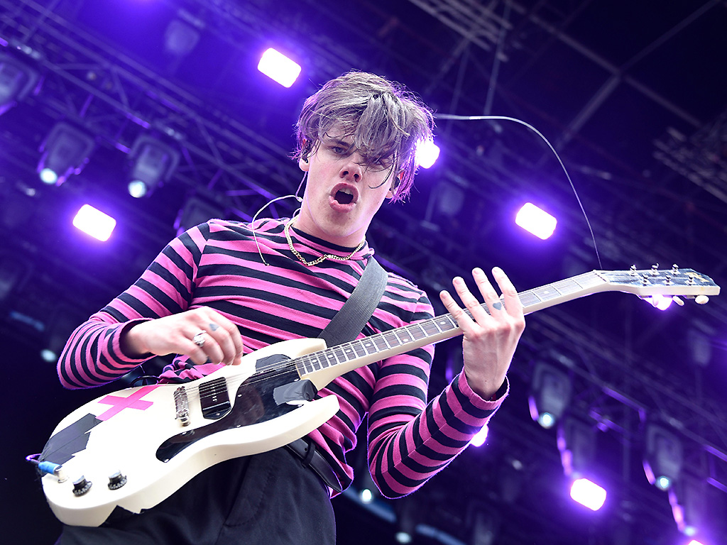 British musician Dominic Harrison, a.k.a. Yungblud, performs on stage in Nuerburg, Germany, on June 2, 2018.   