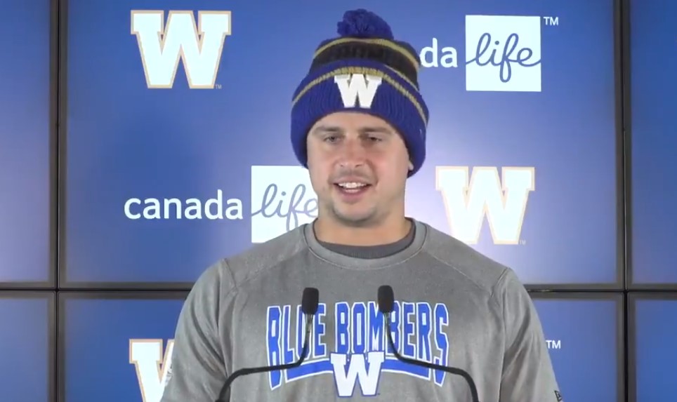 Zach Collaros will make his debut for the Winnipeg Blue Bombers Friday night.