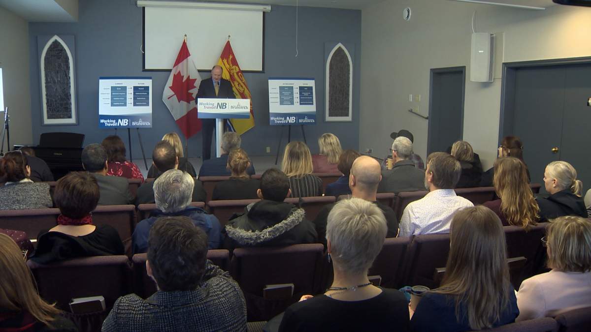 Post-Secondary Education, Training and Labour Minister Trevor Holder announces rebrand of New Brunswick’s employment services.